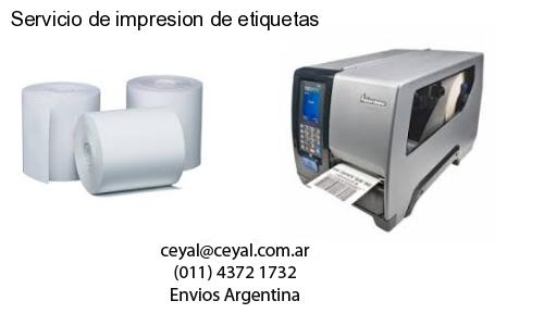 Servicio de impresion de etiquetas