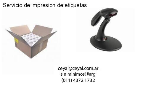 Servicio de impresion de etiquetas