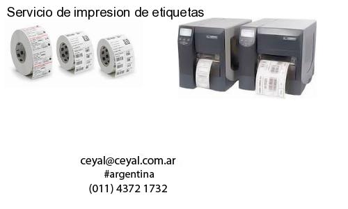 Servicio de impresion de etiquetas