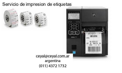 Servicio de impresion de etiquetas
