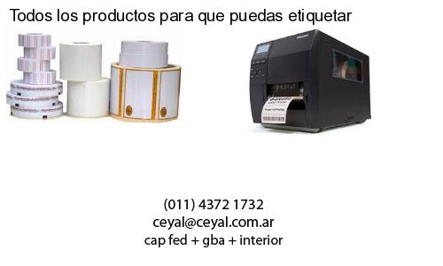 Todos los productos para que puedas etiquetar