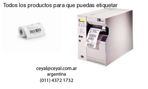 Todos los productos para que puedas etiquetar