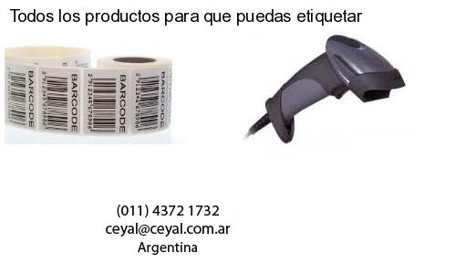 Todos los productos para que puedas etiquetar