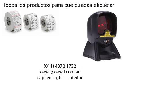 Todos los productos para que puedas etiquetar