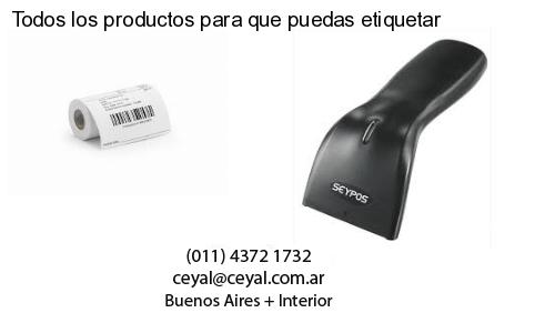 Todos los productos para que puedas etiquetar