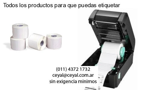 Todos los productos para que puedas etiquetar
