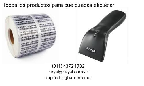 Todos los productos para que puedas etiquetar