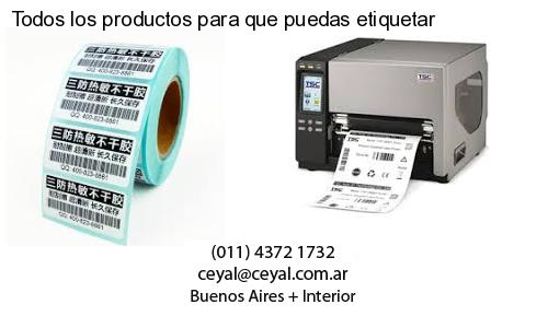 Todos los productos para que puedas etiquetar