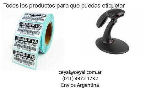 Todos los productos para que puedas etiquetar