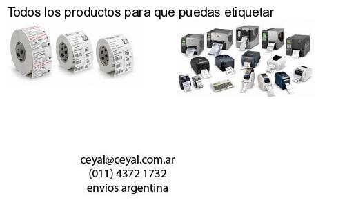 Todos los productos para que puedas etiquetar