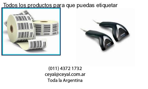 Todos los productos para que puedas etiquetar