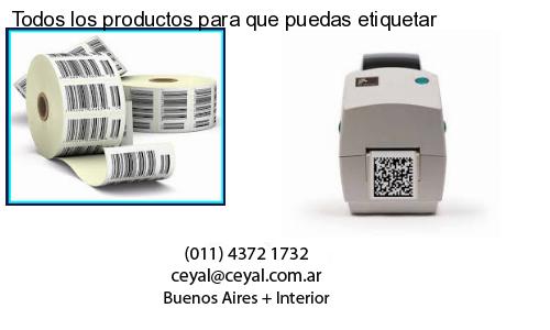 Todos los productos para que puedas etiquetar