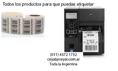 Todos los productos para que puedas etiquetar
