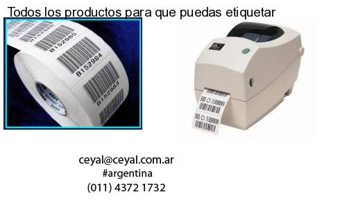 Todos los productos para que puedas etiquetar