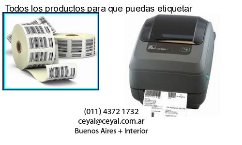 Todos los productos para que puedas etiquetar