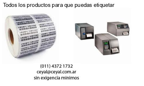 Todos los productos para que puedas etiquetar