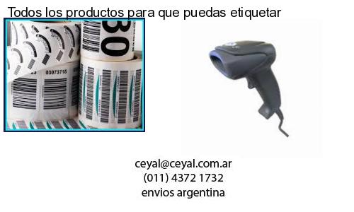Todos los productos para que puedas etiquetar