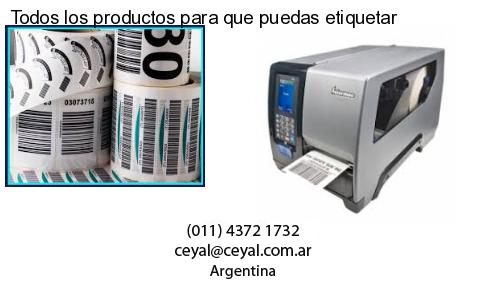 Todos los productos para que puedas etiquetar