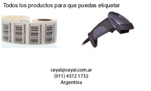 Todos los productos para que puedas etiquetar