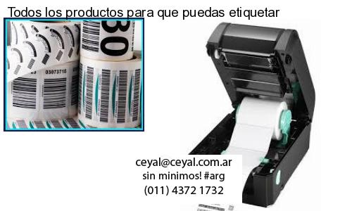 Todos los productos para que puedas etiquetar