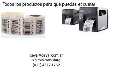 Todos los productos para que puedas etiquetar