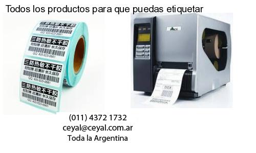 Todos los productos para que puedas etiquetar