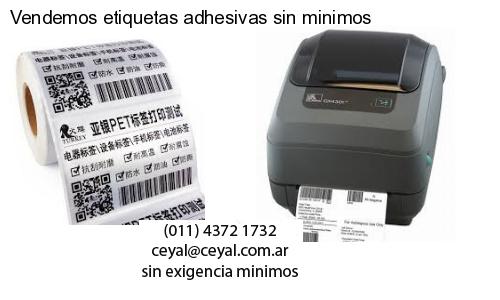 Vendemos etiquetas adhesivas sin minimos