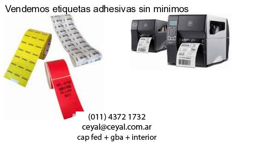 Vendemos etiquetas adhesivas sin minimos