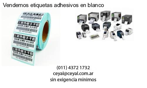 Vendemos etiquetas adhesivos en blanco