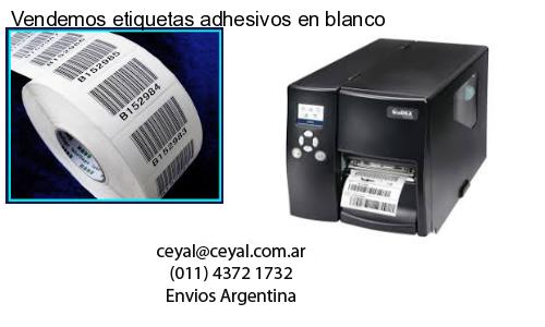 Vendemos etiquetas adhesivos en blanco