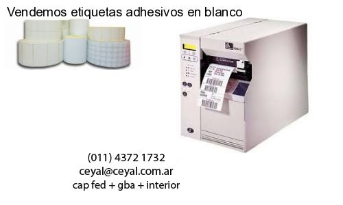 Vendemos etiquetas adhesivos en blanco