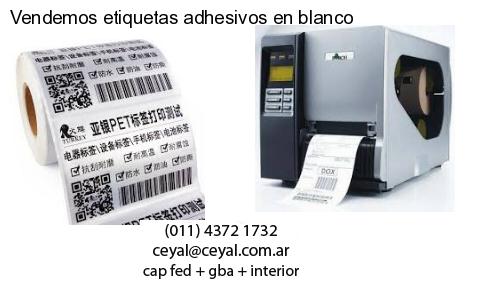 Vendemos etiquetas adhesivos en blanco