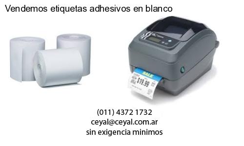 Vendemos etiquetas adhesivos en blanco