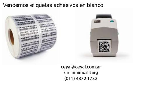Vendemos etiquetas adhesivos en blanco