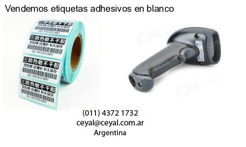 Vendemos etiquetas adhesivos en blanco