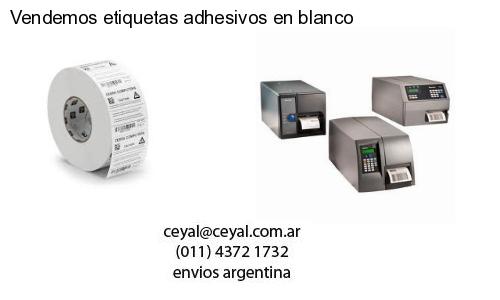 Vendemos etiquetas adhesivos en blanco