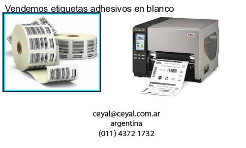 Vendemos etiquetas adhesivos en blanco