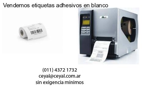 Vendemos etiquetas adhesivos en blanco