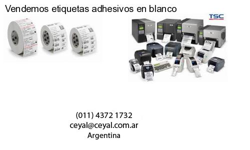 Vendemos etiquetas adhesivos en blanco
