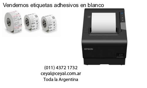 Vendemos etiquetas adhesivos en blanco