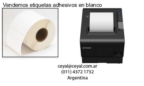 Vendemos etiquetas adhesivos en blanco