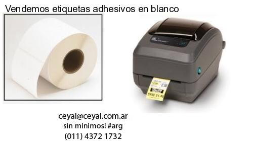 Vendemos etiquetas adhesivos en blanco