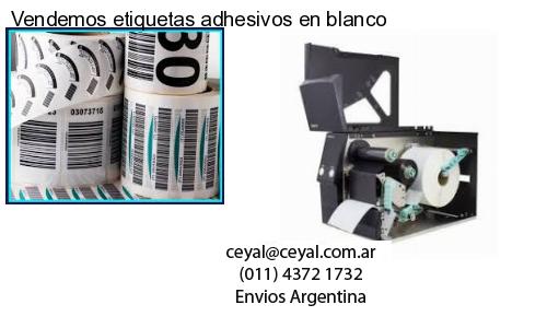 Vendemos etiquetas adhesivos en blanco