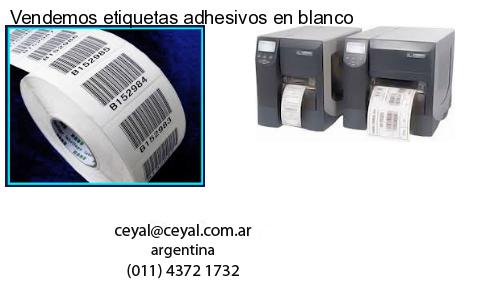 Vendemos etiquetas adhesivos en blanco