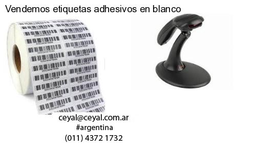 Vendemos etiquetas adhesivos en blanco