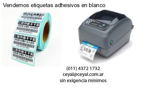 Vendemos etiquetas adhesivos en blanco