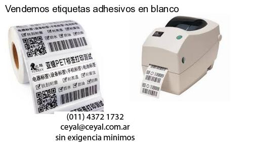 Vendemos etiquetas adhesivos en blanco