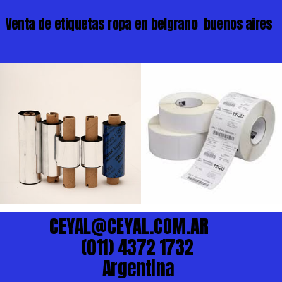 Venta de etiquetas ropa en belgrano  buenos aires