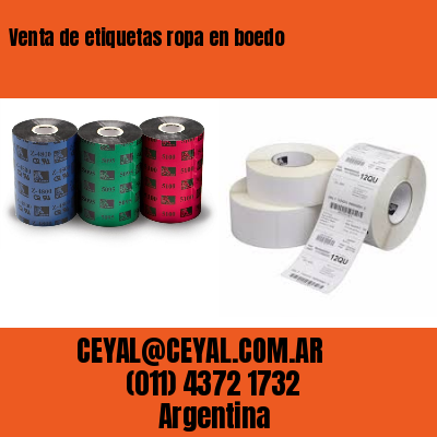 Venta de etiquetas ropa en boedo