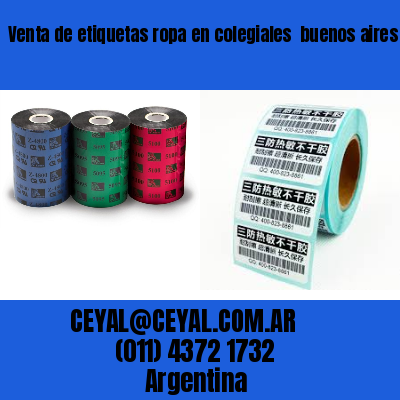 Venta de etiquetas ropa en colegiales  buenos aires